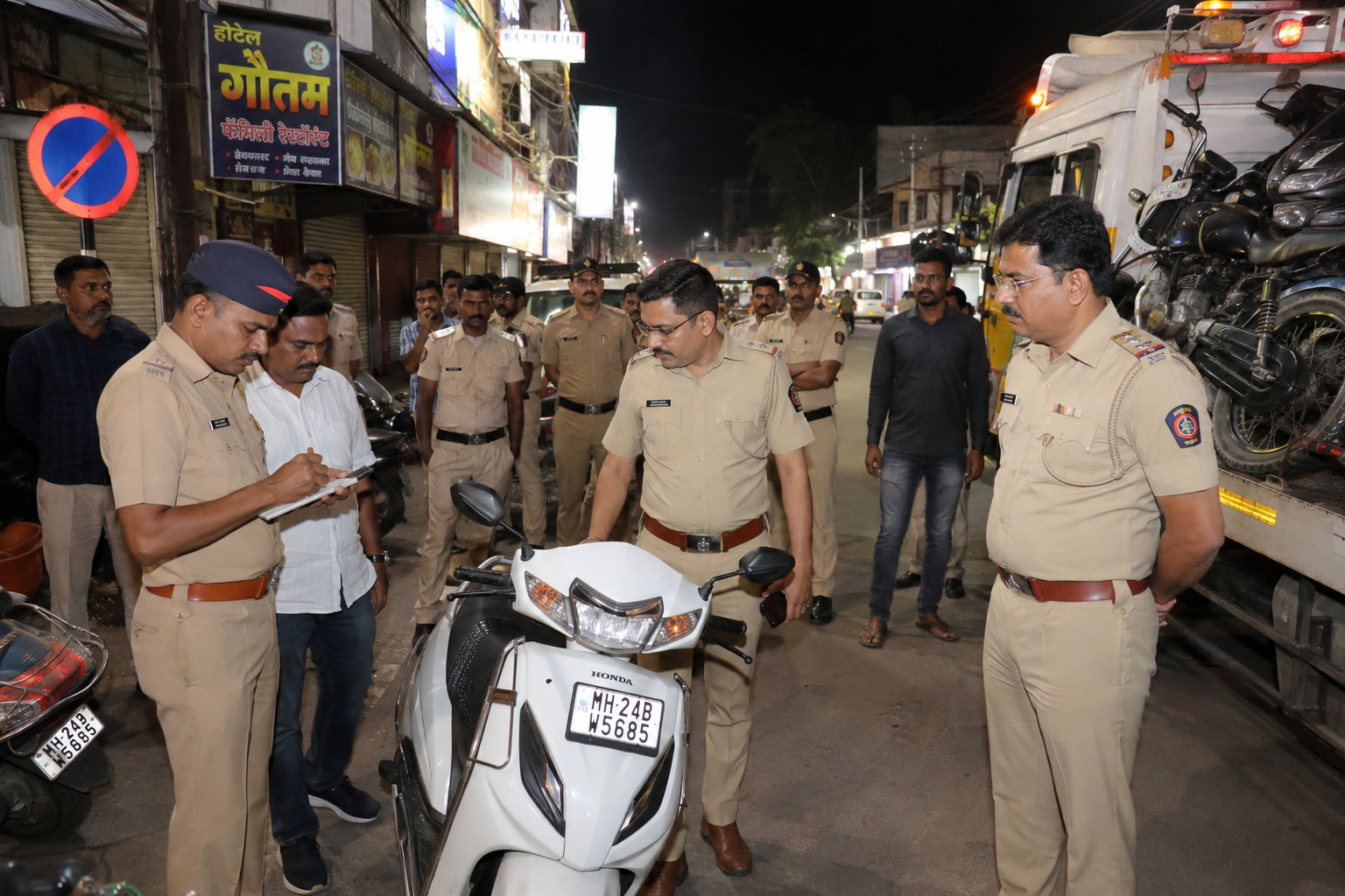 अंबाजोगाई शहर पोलीसांची वाहतूक नियमभंग करणाऱ्यांवर धडक कारवाई